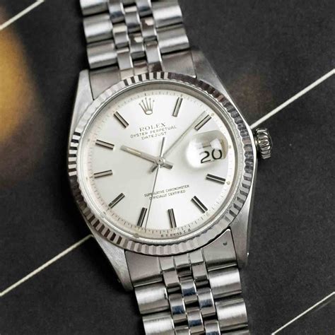 rolex datejust 1601 white face|rolex 1601 datejust value.